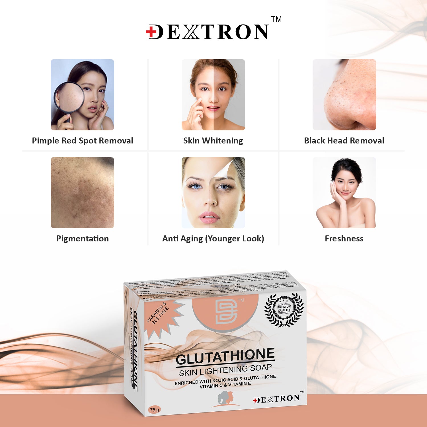 Dextron Glutathione Skin Whitening Soap 75gm