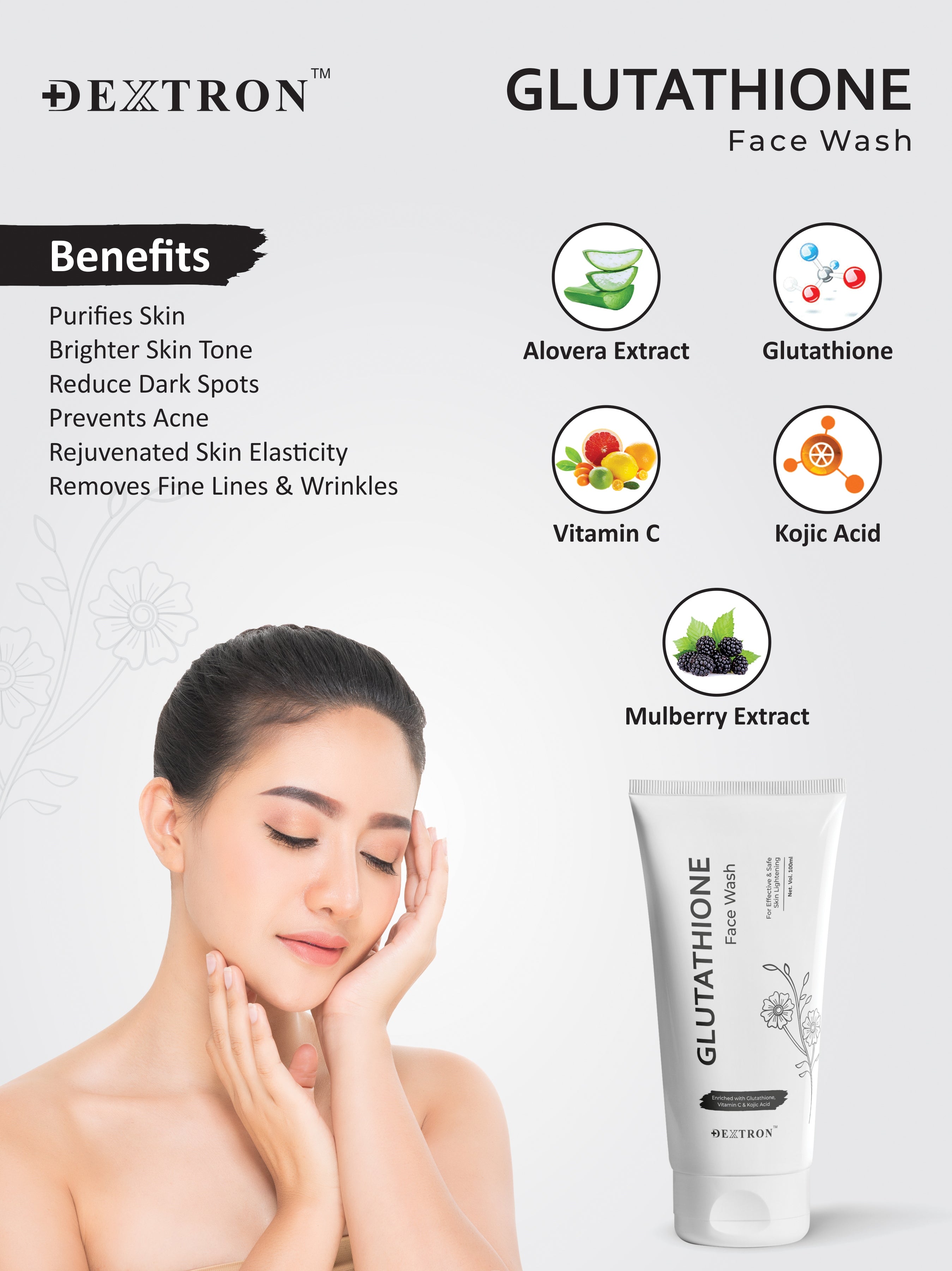 Glutathione Face Wash for Skin Whitening 
