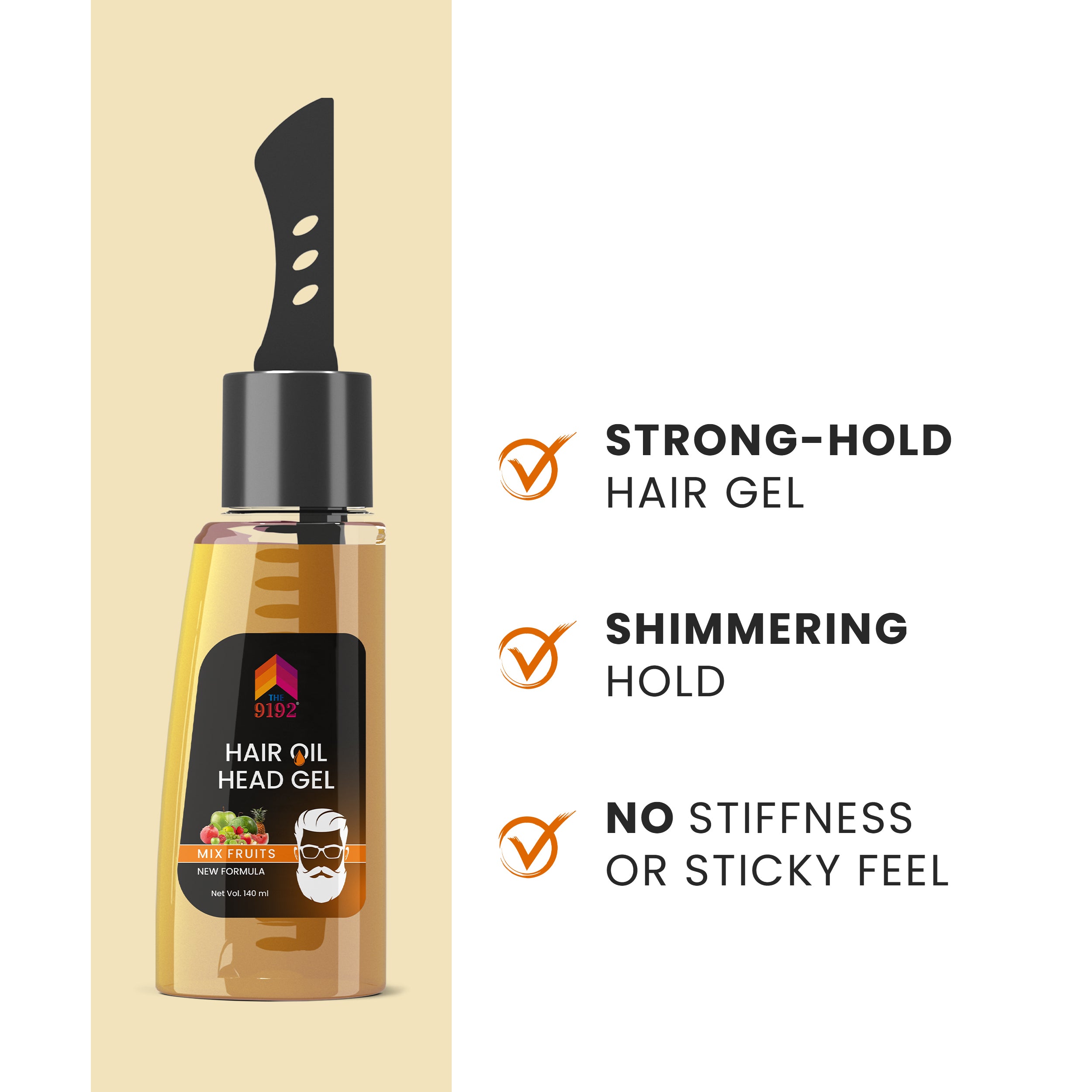 Hair Comb Mix Fruit Hair Oil Gel / Wax 140ml